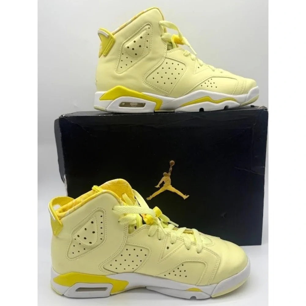 Air Jordan 6 Retro GS Citron Tint Yellow 543390-800 Youth 7Y EU40 w/ Box